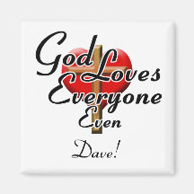 God Loves Dave! Fridge Magnets