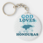 God Loves Honduras Keychain