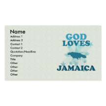 God Loves Jamaica Business Card Template