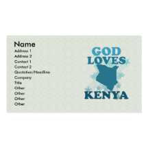 God Loves Kenya Business Cards