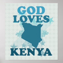 God Loves Kenya Print