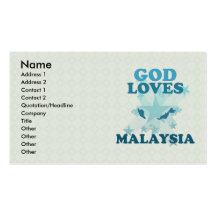 God Loves Malaysia Business Card Template