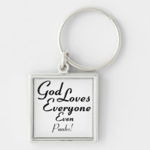 God Loves Punks! Key Chain