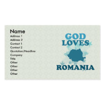 God Loves Romania Business Card Templates