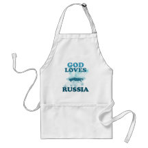 God Loves Russia Apron