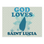 God Loves Saint Lucia Post Cards