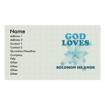 God Loves Solomon Islands Business Cards