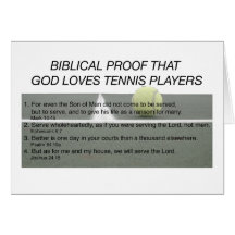 God Loves Tennis Card