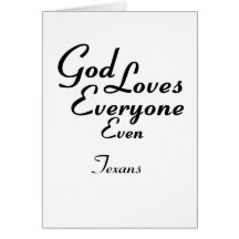 God Loves Texans Card