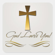 God Loves You Stickers
