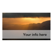 God Rays over Hillside simple clean business card