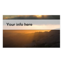 God Rays over Hillside simple clean business card