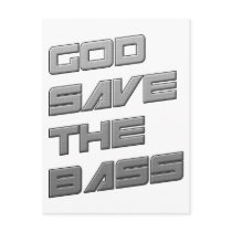 GOD SAVE THE BASS POSTCARDS