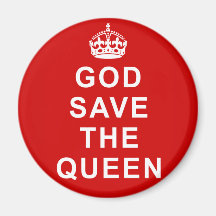 God Save the Queen Tshirts, Bags, Gifts Fridge Magnets