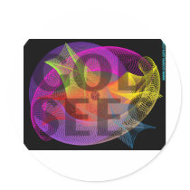 God Sees Round Sticker