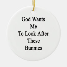 God Wants Me To Look After These Bunnies Ornaments