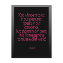 "God whispers to us ...."cs lewis Postcards