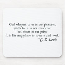 God Whispers to us in our Pleasures Mouse Mat