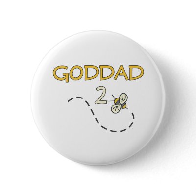 Goddad 2 Bee Buttons by MotherandFatherGifts
