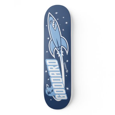 Goddard Rockets Skateboard by skyriderdesigns