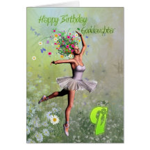 Goddaughter age 9, flower fairy birthday card