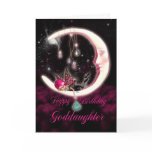 Goddaughter Birthday Card - Fantasy Moon Fairy