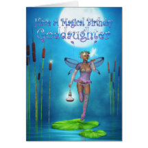 Goddaughter Birthday Card With Pretty Fairy On A L
