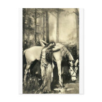 *Goddess and Horse* Vintage Postcard