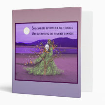 Goddess And Moon 3 Ring Binder