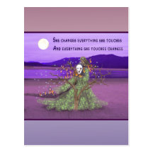 Goddess And Moon Post Card