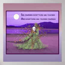 Goddess And Moon Poster