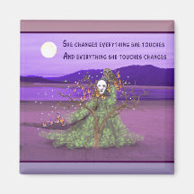 Goddess And Moon Refrigerator Magnets