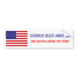GODDESS BLESS AMERICA BUMPER STICKERS