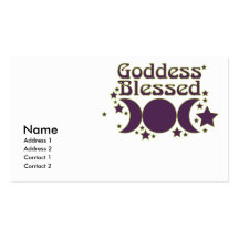 Goddess Blessed Business Cards