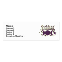 Goddess Blessed Profile Cards Business Cards