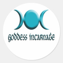 goddess incarnate blue sticker