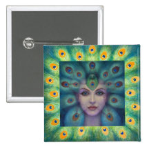 Goddess Isis the Seer Pinback Buttons