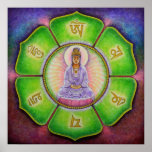 Goddess Kuan Yin "Om Mani Padme Hum" Art Poster