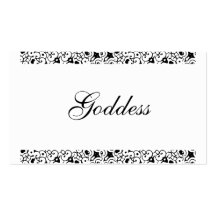 Goddess profile card business card templates