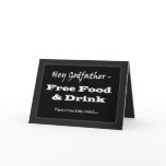 GODFATHER Funny Wedding Invitation Free Food Drink cards