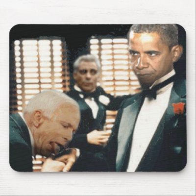 Godfather Obama Mouse Pad by DailyNewsHaiku