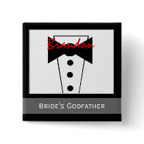 Godfather of the Bride - Custom Tux Wedding Button