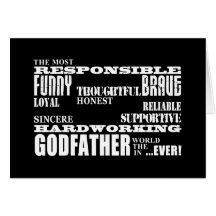 Godfathers Birthdays & Christmas : Qualities Cards