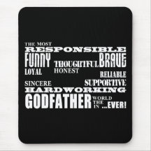 Godfathers Birthdays & Christmas : Qualities Mousepad