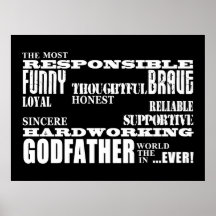 Godfathers Birthdays & Christmas : Qualities Poster
