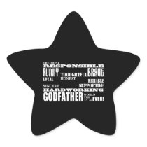Godfathers Birthdays & Christmas : Qualities Star Stickers