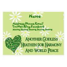 Godless For World Peace Business Card Templates