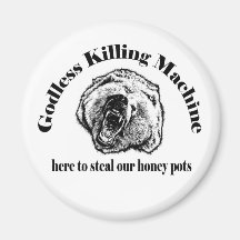 GODLESS KILLING MACHINE REFRIGERATOR MAGNET