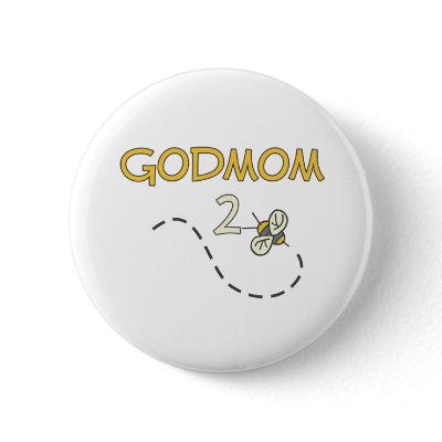 Godmom 2 Bee Pin by MotherandFatherGifts