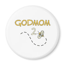 Godmom 2 Bee Fridge Magnet